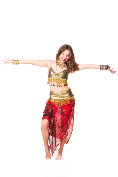 Beautiful eastern belly dancer — Stock Photo, Image