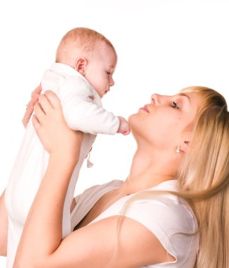 genç güzel sevmek şirin bebek anne