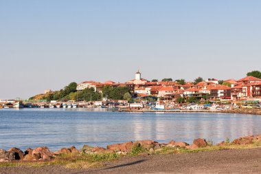 nessebar, Bulgaristan Karadeniz Sahil üzerinde antik kentin güzel görünüm.