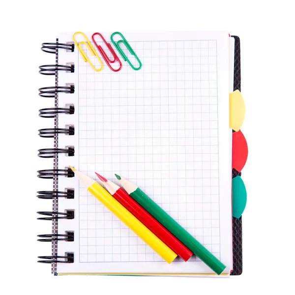 Office notebook. Back to school concept. Post it note. — Stock Photo, Image