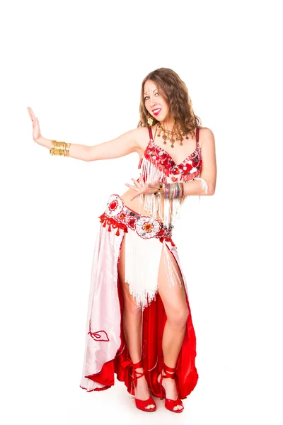 Beautiful eastern belly dancer — Stock Photo, Image