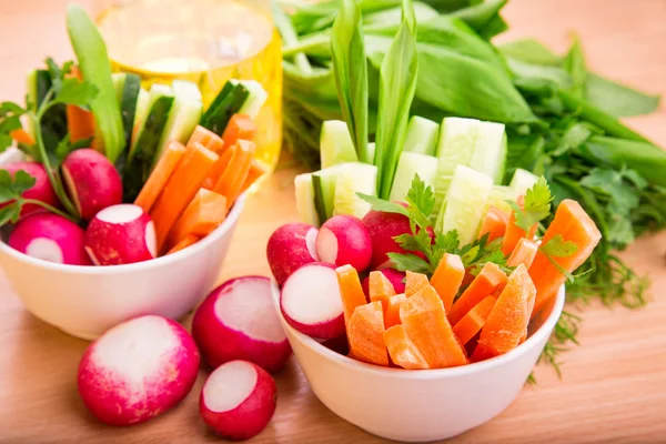 Fresh vegetables ready to eat — Stock Photo, Image