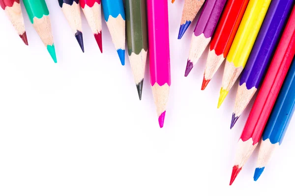 Colour pencils isolated — Stock Photo, Image