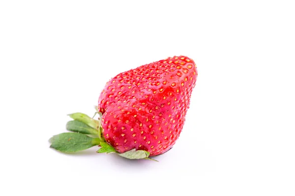 白色背景下的新鲜草莓. — 图库照片