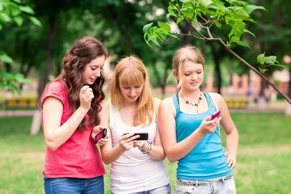 Group Of happy smiling Teenage Students outdoor Royalty Free Stock Images