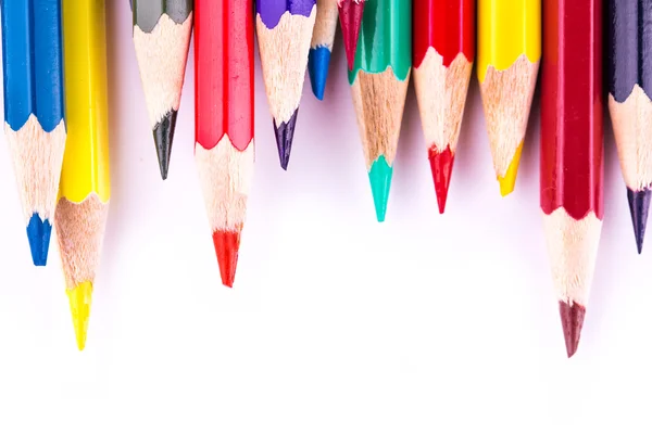 Colour pencils isolated — Stock Photo, Image