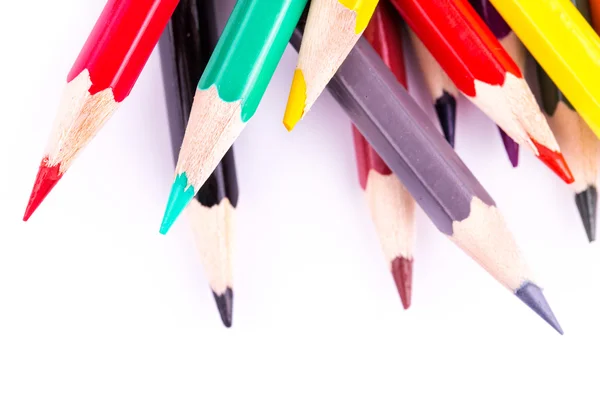 Colour pencils isolated — Stock Photo, Image