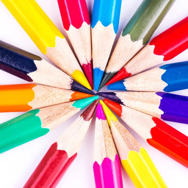 Colour pencils isolated — Stock Photo, Image