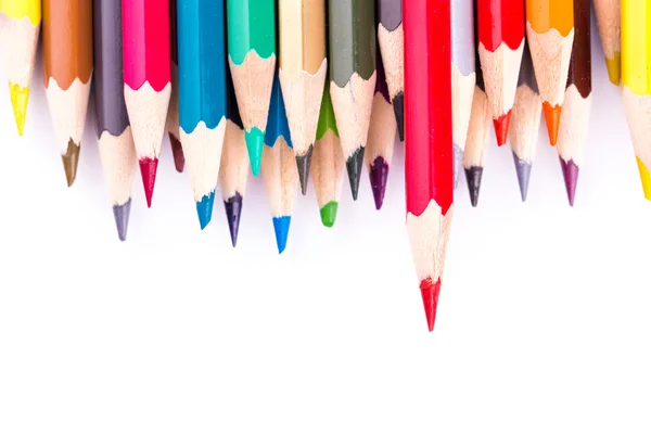 Färg pennor isolerade — Stockfoto