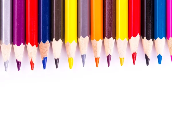 Colour pencils isolated — Stock Photo, Image