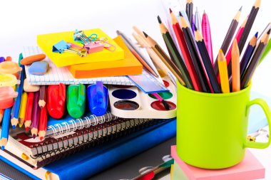 Ofis Kırtasiye. geri okul kavramı