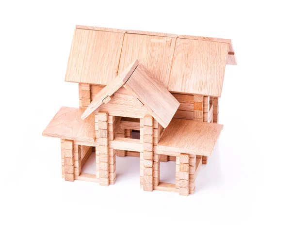 Toy wooden house isolated on white — Stock Photo, Image