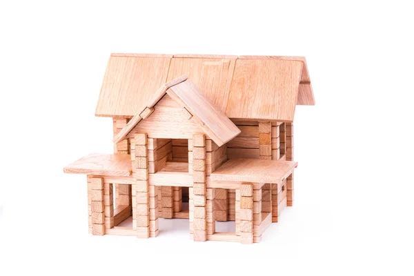 Toy wooden house isolated on white — Stock Photo, Image