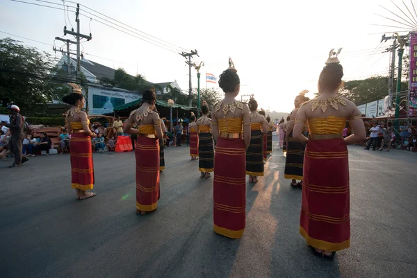 通りの phranakhonkhiri 祭パレード 2013 — ストック写真