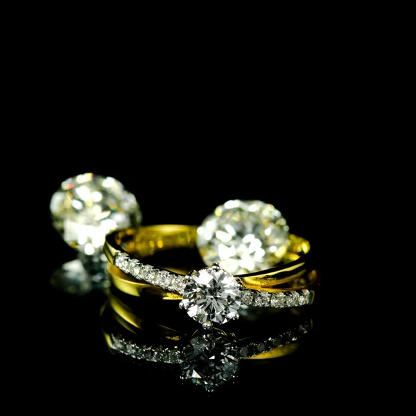 Anillo de diamantes de boda — Foto de Stock