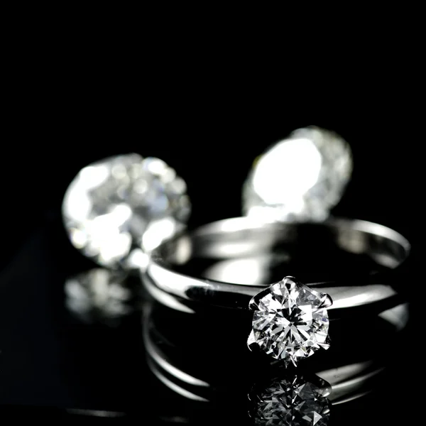 Dimond trouwring — Stockfoto