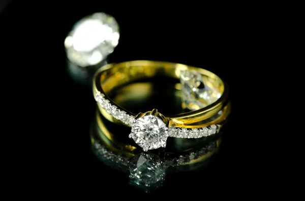 Wedding dimond ring — Stock Photo, Image