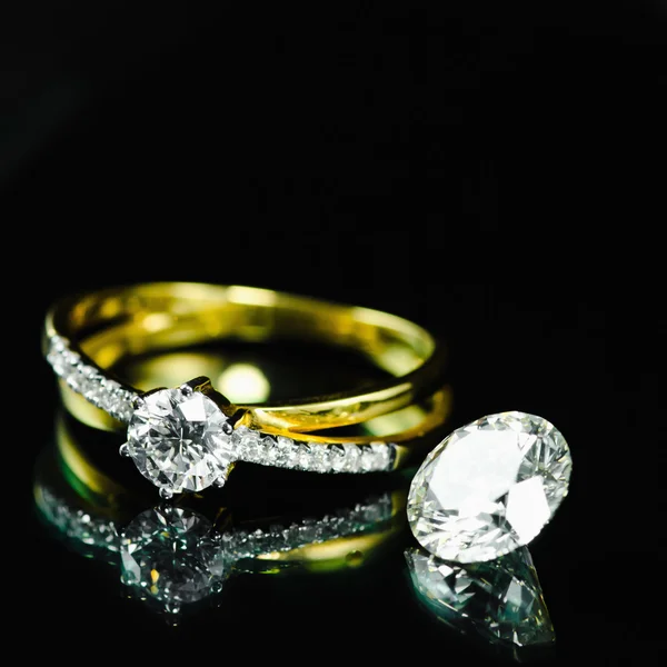 Anel de dimond de casamento — Fotografia de Stock