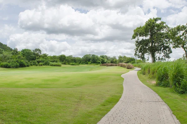 El camino en el campo de golf — Foto de Stock