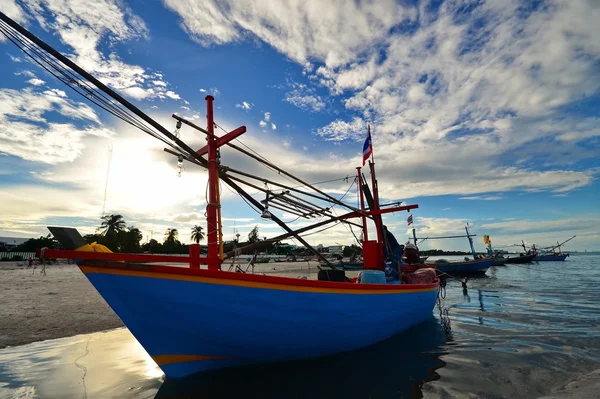 Small fisherman boats in the sea — Stock Photo, Image