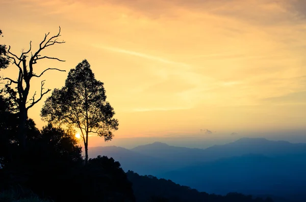 Pôr do sol no ponto de vista PanoenThung — Fotografia de Stock