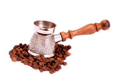 metal turk üzerinde beyaz izole