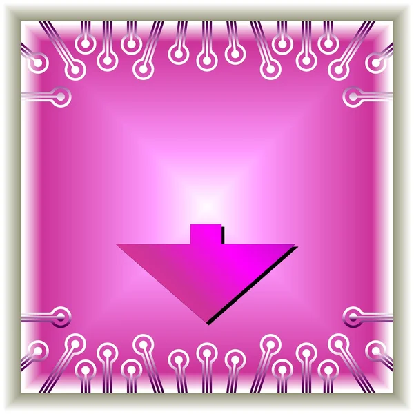 Botón rosa descarga — Archivo Imágenes Vectoriales