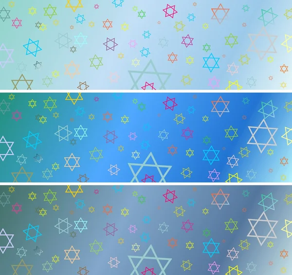 Set di banner Hanukka — Foto Stock