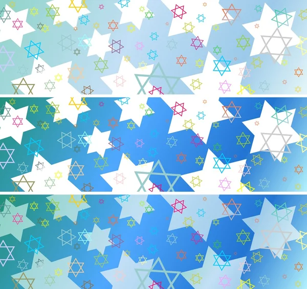 Conjunto de banners Hanukka —  Fotos de Stock