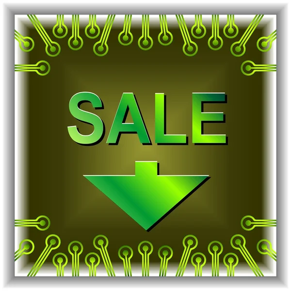 Tlačítko prodej online — Stockový vektor