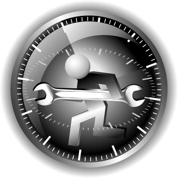 Logotipo de mantenimiento 24 horas — Foto de Stock