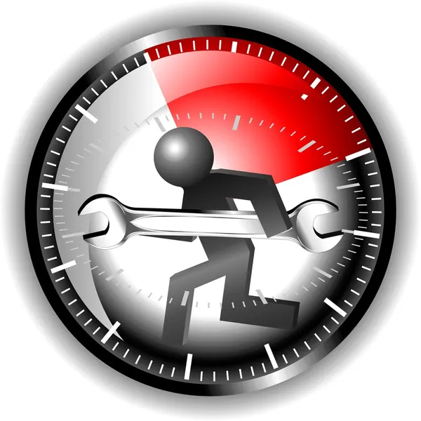 Logo d'entretien 24 heures — Image vectorielle