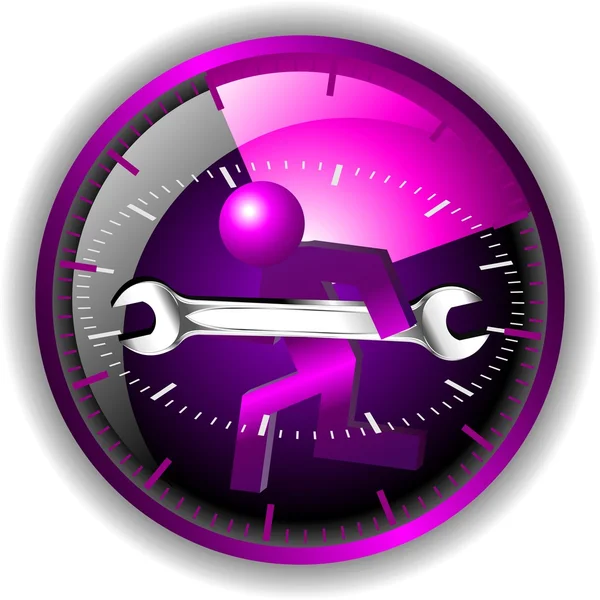 24 hour maintenance logo — Stock Vector