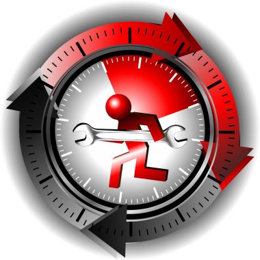 24 hour maintenance logo clipart
