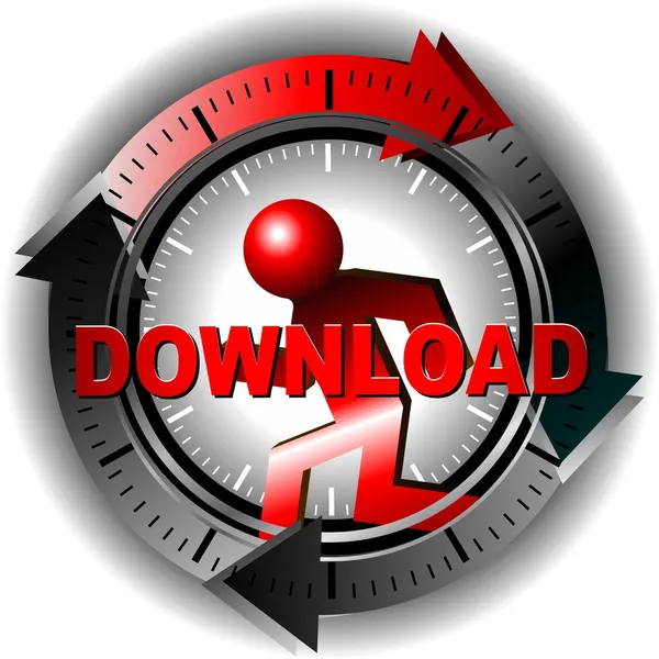 Düğme download — Stok Vektör