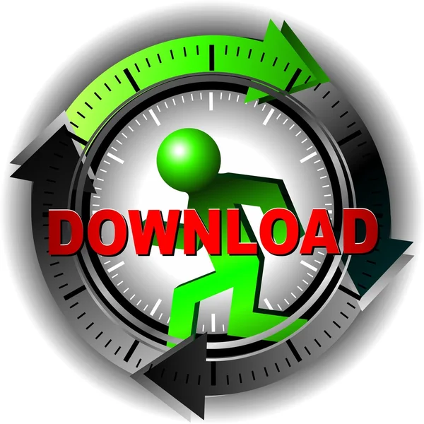 Düğme download — Stok Vektör