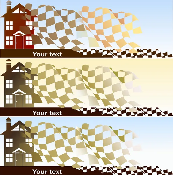 Набор баннеров для покупки дома — стоковый вектор