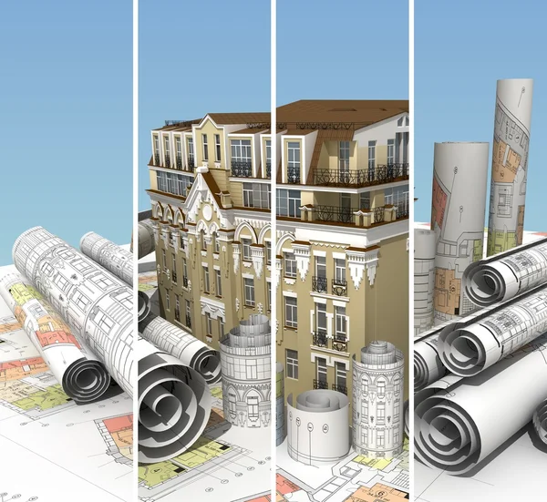 Banner stedelijke bouw — Stockfoto
