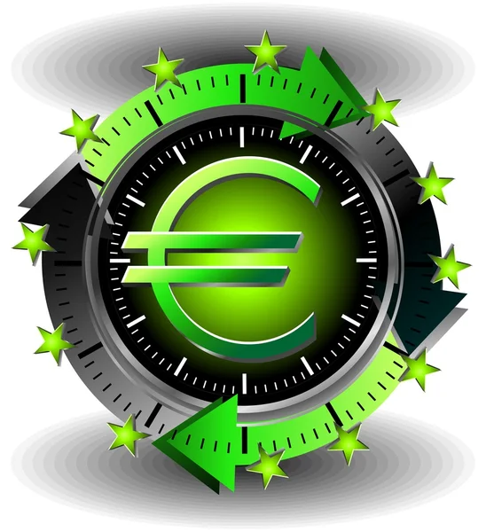 Knappen euro — Stockfoto