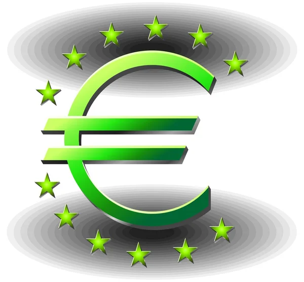 Knop euro — Stockvector