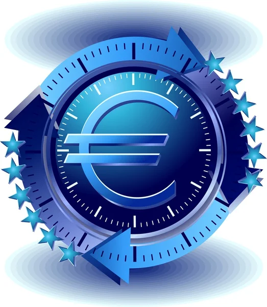 Кнопка евро — стоковое фото