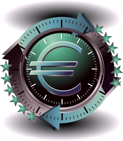 Botão Euro — Fotografia de Stock