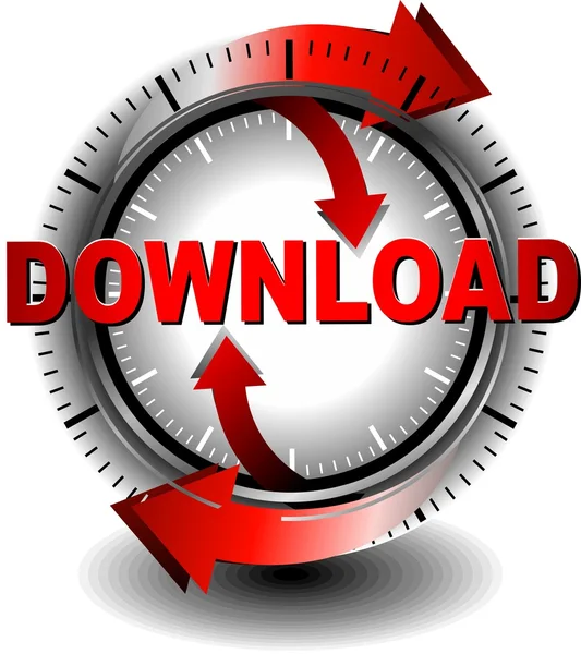 Düğme download — Stok Vektör