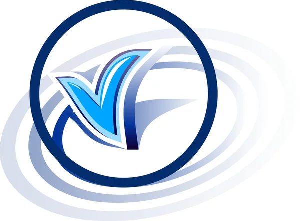 Onaylı logosu su — Stok fotoğraf