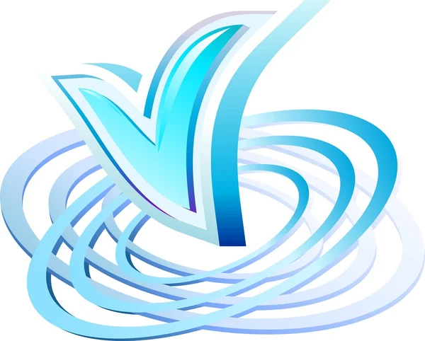 Logotypen vatten godkänt — Stockfoto