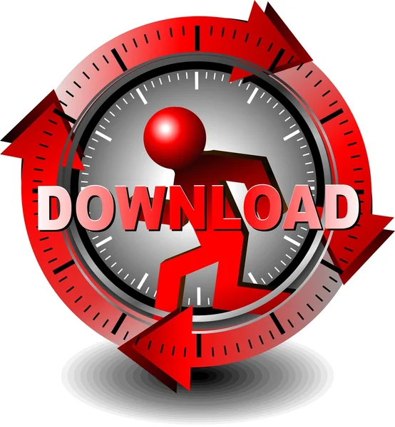 Düğme download — Stok Vektör