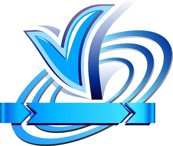 承認されたロゴ水 — ストックベクタ