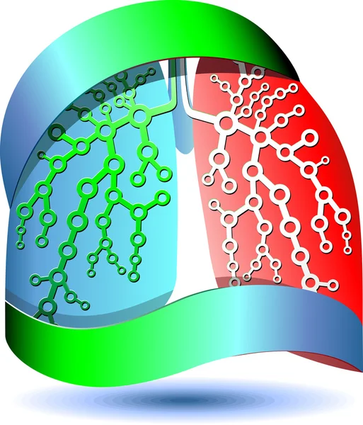 Pulmonaire diagnostiek — Stockvector