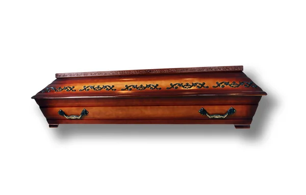 Wooden coffin — Stock Photo, Image