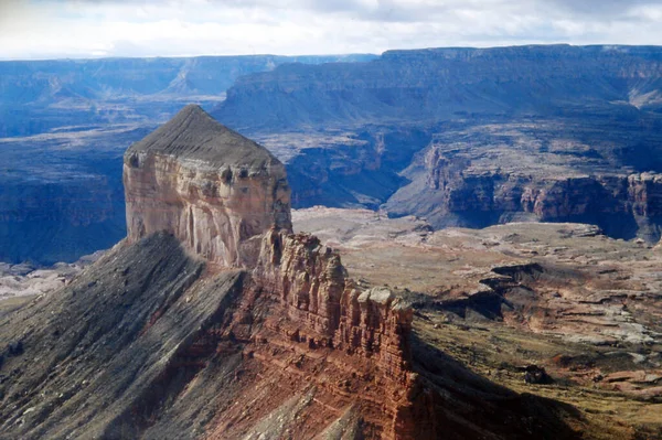 Fantastic Rocky Mountain Landscape Dramatic Stone Texture Aerial Shot — Stock Photo, Image